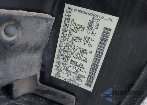 2008 Nissan Titan Pro-4X z USA, uszkodzony, nr VIN 1N6AA06C18N317056